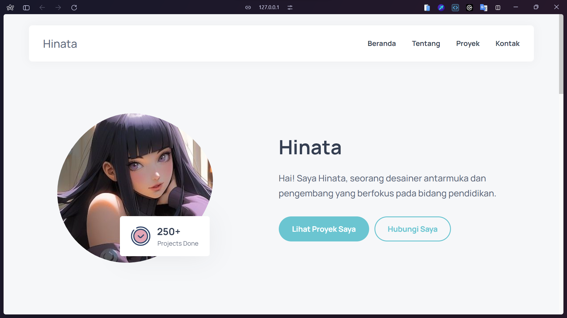 Template Website Portofolio Hinata
